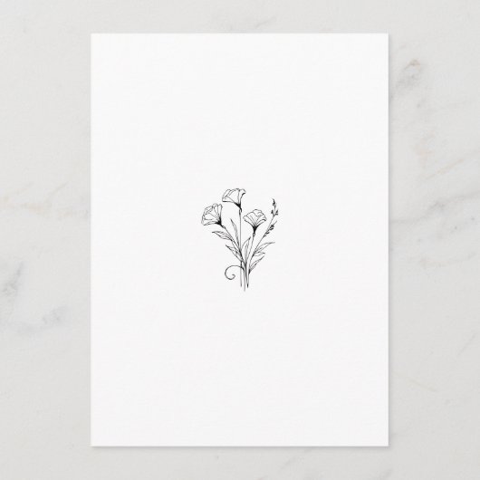 Hartelijk dank voor de minimalistische elegante sc informatiekaartje (Achterkant)