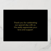 Hartelijk dank voor de minimalistische zwarte en g folie uitnodiging (Achterkant)