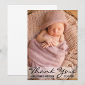 Hartelijk dank voor de moderne Baby geboortefoto Bedankkaart (Voorkant / Achterkant)