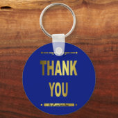 Hartelijk dank voor de moderne blauwe goudSleutelh Sleutelhanger (Voorkant)