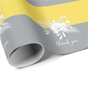 Hartelijk dank voor de moderne witte Floral op Col Cadeaupapier