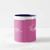 Hartelijk dank voor de mok van de fuschia-kleur (Center)