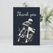 Hartelijk dank voor de Motocross-racewagen Bedankkaart (Staand voorkant)