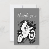 Hartelijk dank voor de Motocross-racewagen Bedankkaart (Voorkant)