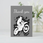 Hartelijk dank voor de Motocross-racewagen Bedankkaart (Staand voorkant)