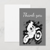 Hartelijk dank voor de Motocross-racewagen Bedankkaart (Voorkant / Achterkant)