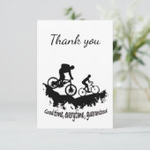 Hartelijk dank voor de mountainbikecyclus voor lan bedankkaart (Staand voorkant)