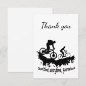Hartelijk dank voor de mountainbikecyclus voor lan bedankkaart (Voorkant / Achterkant)