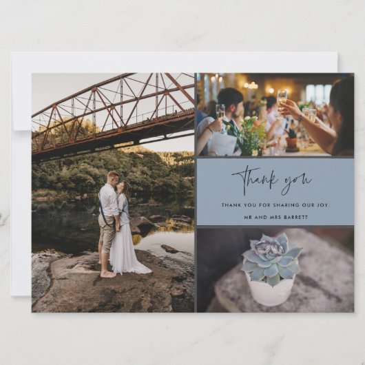Hartelijk dank voor de multi-foto collage bruiloft (Voorkant)