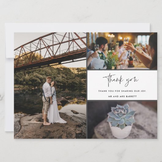 Hartelijk dank voor de multi-foto collage bruiloft (Voorkant)