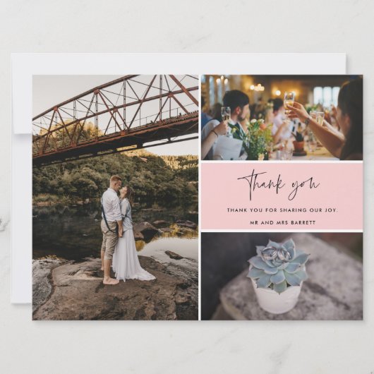 Hartelijk dank voor de multi-foto collage bruiloft (Voorkant)
