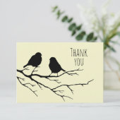 Hartelijk dank voor de Natuur van de Bird Silhouet Bedankkaart (Staand voorkant)