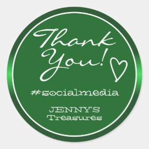 Hartelijk dank voor de Natuur van Groene Ombre Chr Ronde Sticker