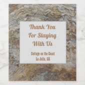 Hartelijk dank voor de Natuur van het gaststrand F Wijn Etiket (Enkel label)