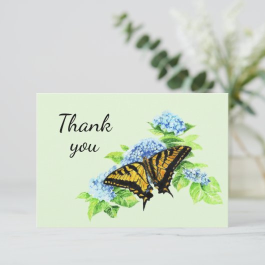 Hartelijk dank voor de Natuur van Hydrangea Butter Bedankkaart (Staand voorkant)