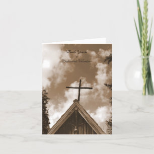 Hartelijk dank voor de Notitiekaart voor vrijwilli