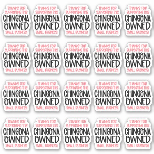 Hartelijk dank voor de ondersteuning van Chingona Sticker (Voorkant)
