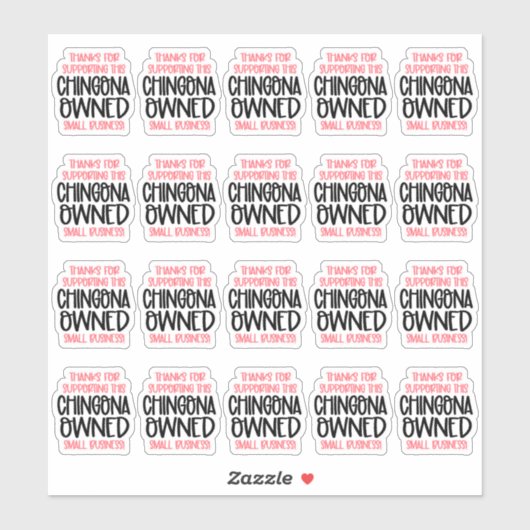 Hartelijk dank voor de ondersteuning van Chingona  Sticker (Vel)