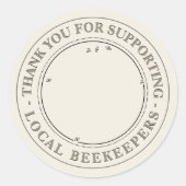 Hartelijk dank voor de ondersteuning van de afsche ronde sticker (Voorkant)