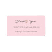 Hartelijk dank voor de ondersteuning van de kleine etiket (Voorkant)