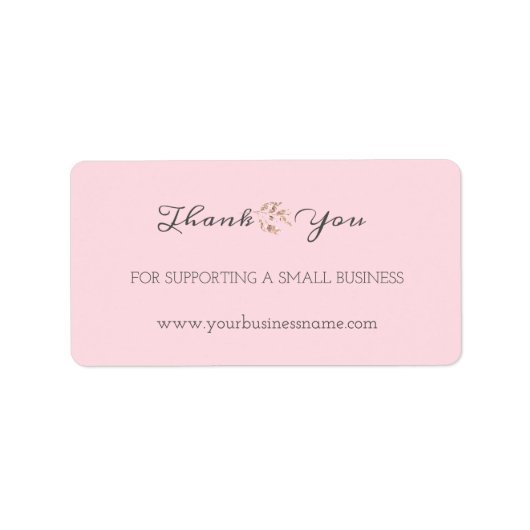 Hartelijk dank voor de ondersteuning van de kleine etiket (Voorkant)