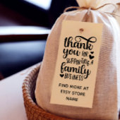 Hartelijk dank voor de ondersteuning van familiebe rubberstempel