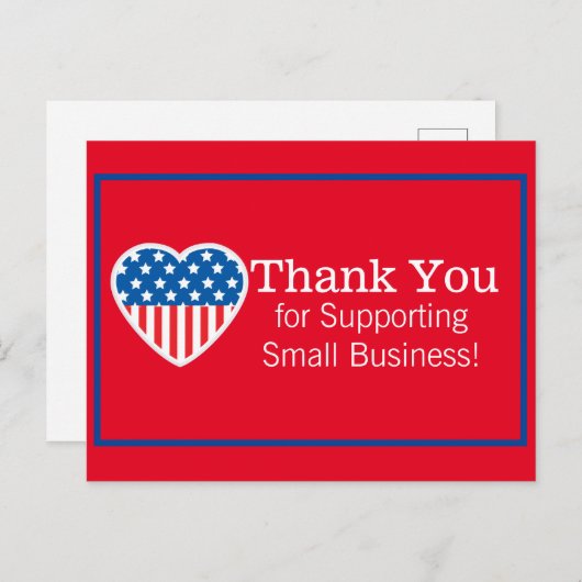 Hartelijk dank voor de ondersteuning van het klein briefkaart (Voorkant / Achterkant)