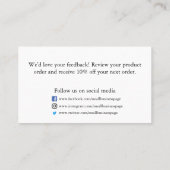 Hartelijk dank voor de ondersteuning van het klein visitekaartje (Achterkant)