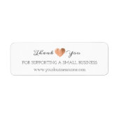 Hartelijk dank voor de ondersteuning van het Roos  Etiket (Voorkant)