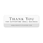 Hartelijk dank voor de ondersteuning van kleine be etiket (Voorkant)