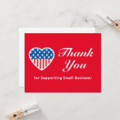 Hartelijk dank voor de ondersteuning van kleine be kaart (Voorkant / Achterkant in situ)