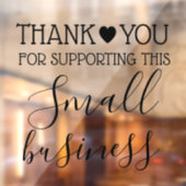 Hartelijk dank voor de ondersteuning van kleine be raamsticker (Vel 2)