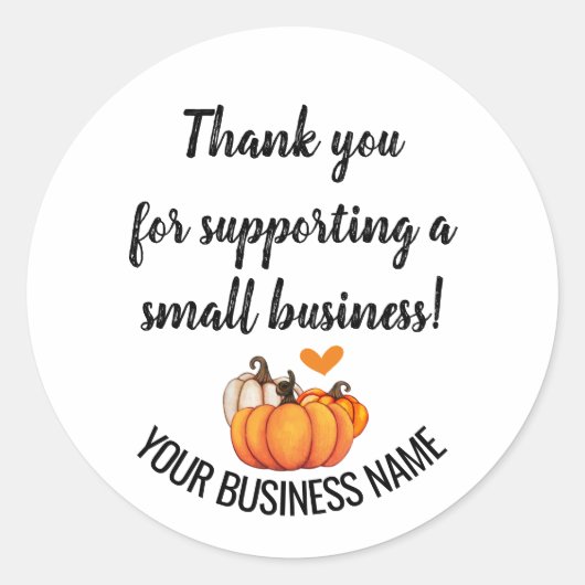 Hartelijk dank voor de ondersteuning van kleine be ronde sticker (Voorkant)