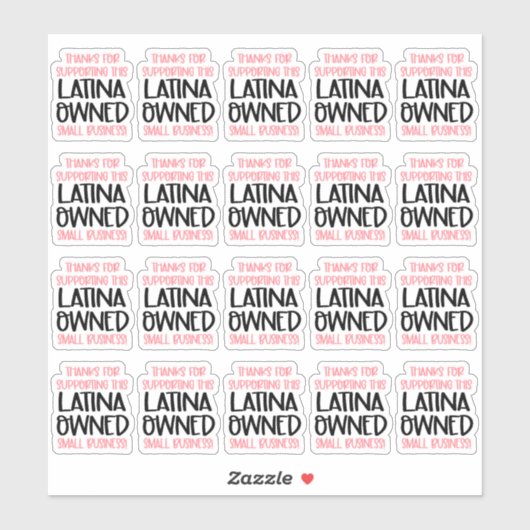 Hartelijk dank voor de ondersteuning van Latina Ow Sticker (Vel)