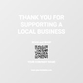 Hartelijk dank voor de ondersteuning van lokale be raamsticker (Vel)