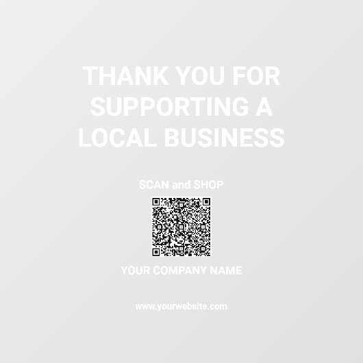 Hartelijk dank voor de ondersteuning van lokale be raamsticker (Vel)