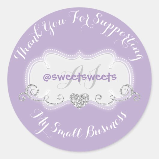 Hartelijk dank voor de ondersteuning van mijn bedr ronde sticker (Voorkant)