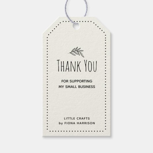 Hartelijk dank voor de ondersteuning van mijn klei cadeaulabel (Voorkant)