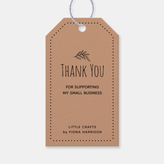 Hartelijk dank voor de ondersteuning van mijn klei cadeaulabel (Voorkant)