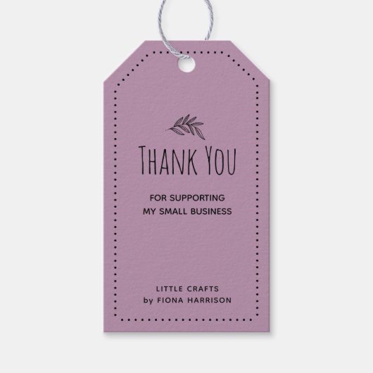 Hartelijk dank voor de ondersteuning van mijn klei cadeaulabel (Voorkant)