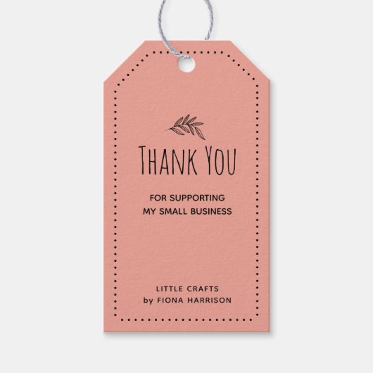 Hartelijk dank voor de ondersteuning van mijn klei cadeaulabel (Voorkant)