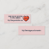 Hartelijk dank voor de ondersteuning van mijn klei mini visitekaartje (Voorkant / Achterkant)