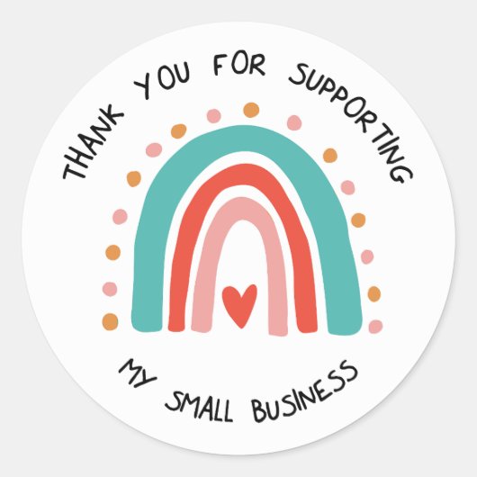 Hartelijk dank voor de ondersteuning van mijn klei ronde sticker (Voorkant)