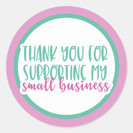 Hartelijk dank voor de ondersteuning van mijn klei ronde sticker (Voorkant)