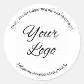 Hartelijk dank voor de ondersteuning van mijn klei ronde sticker (Voorkant)