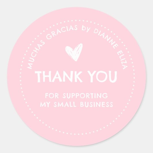 Hartelijk dank voor de ondersteuning van mijn klei ronde sticker (Voorkant)