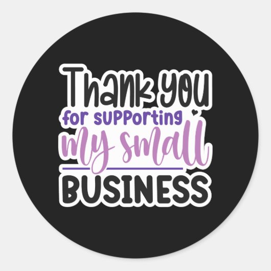 Hartelijk dank voor de ondersteuning van mijn klei ronde sticker (Voorkant)