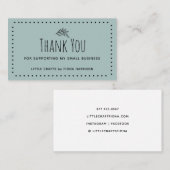 Hartelijk dank voor de ondersteuning van mijn klei visitekaartje (Voorkant / Achterkant)