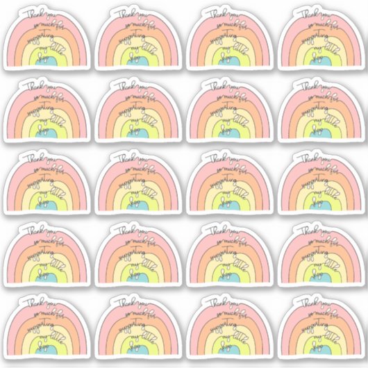 Hartelijk dank voor de ondersteuning van mijn wink sticker (Voorkant)