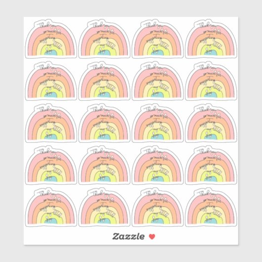 Hartelijk dank voor de ondersteuning van mijn wink sticker (Vel)